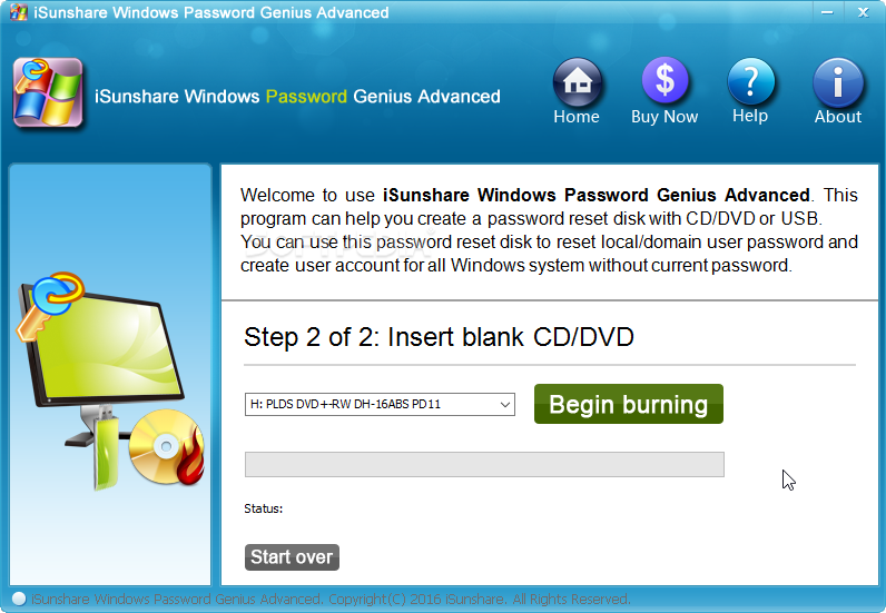 isunshare windows 7 password genius